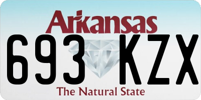AR license plate 693KZX
