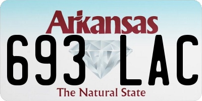 AR license plate 693LAC