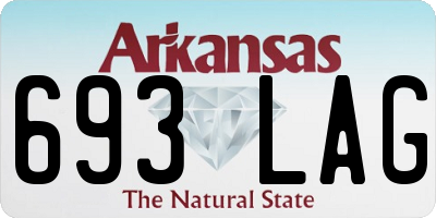 AR license plate 693LAG