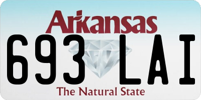 AR license plate 693LAI