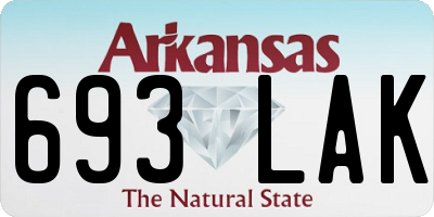 AR license plate 693LAK