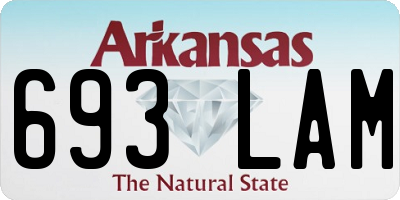 AR license plate 693LAM