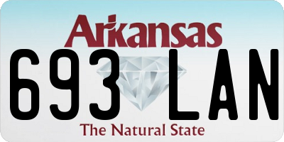 AR license plate 693LAN