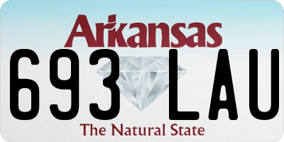 AR license plate 693LAU