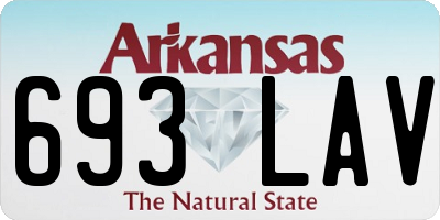 AR license plate 693LAV