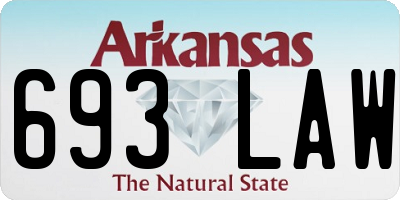 AR license plate 693LAW