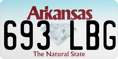 AR license plate 693LBG