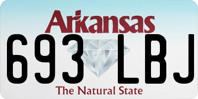 AR license plate 693LBJ