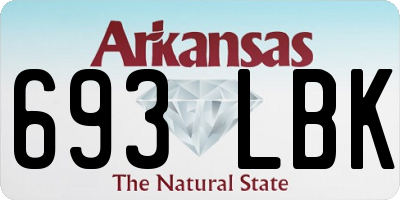 AR license plate 693LBK