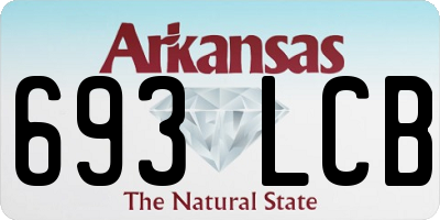 AR license plate 693LCB