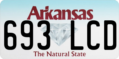 AR license plate 693LCD