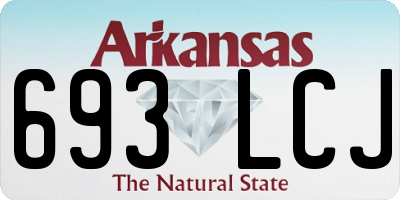 AR license plate 693LCJ