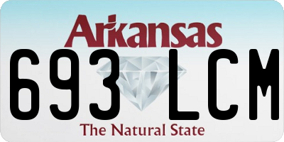 AR license plate 693LCM