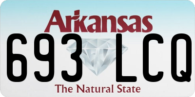 AR license plate 693LCQ