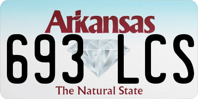 AR license plate 693LCS
