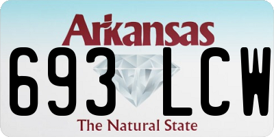 AR license plate 693LCW