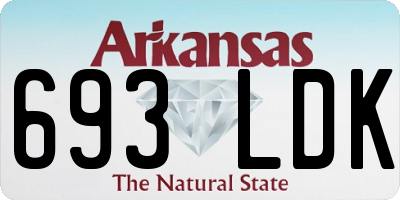 AR license plate 693LDK
