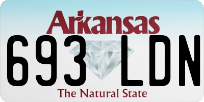 AR license plate 693LDN