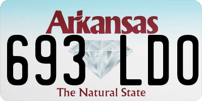 AR license plate 693LDO