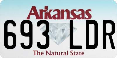 AR license plate 693LDR