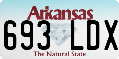 AR license plate 693LDX