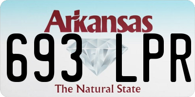 AR license plate 693LPR