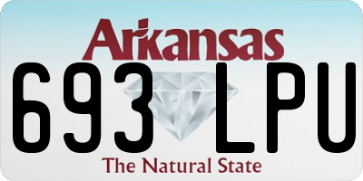 AR license plate 693LPU