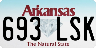 AR license plate 693LSK