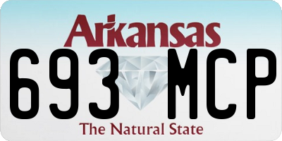 AR license plate 693MCP