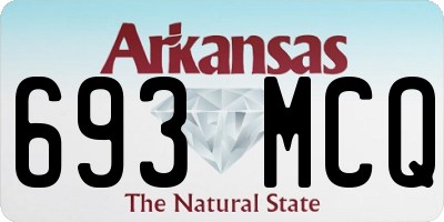 AR license plate 693MCQ