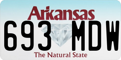 AR license plate 693MDW