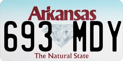 AR license plate 693MDY