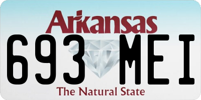 AR license plate 693MEI