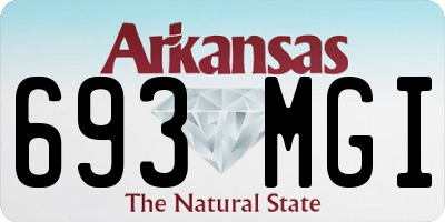 AR license plate 693MGI