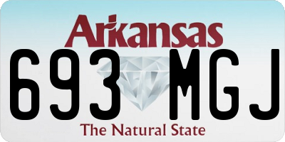 AR license plate 693MGJ
