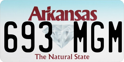AR license plate 693MGM