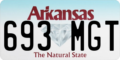 AR license plate 693MGT
