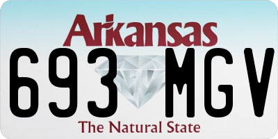 AR license plate 693MGV