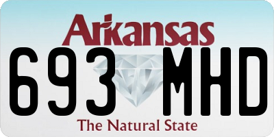 AR license plate 693MHD