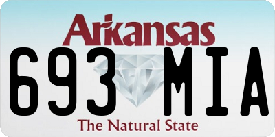 AR license plate 693MIA