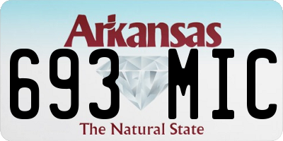 AR license plate 693MIC