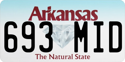 AR license plate 693MID