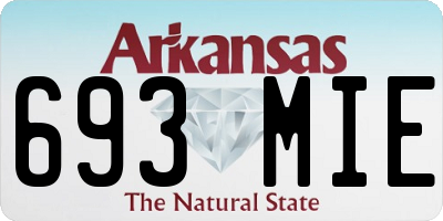 AR license plate 693MIE
