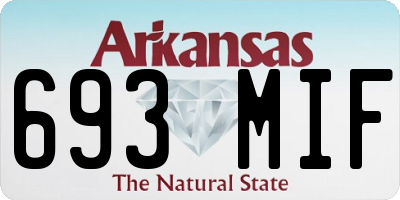 AR license plate 693MIF