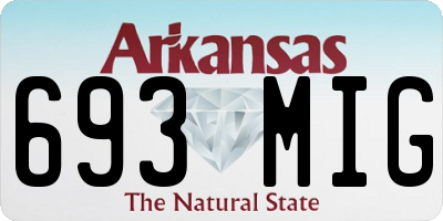 AR license plate 693MIG
