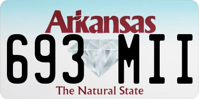 AR license plate 693MII