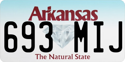 AR license plate 693MIJ
