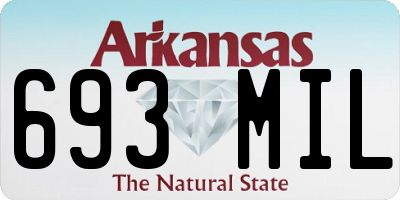 AR license plate 693MIL
