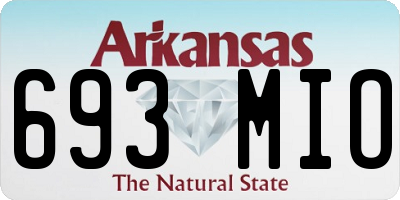 AR license plate 693MIO