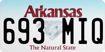 AR license plate 693MIQ